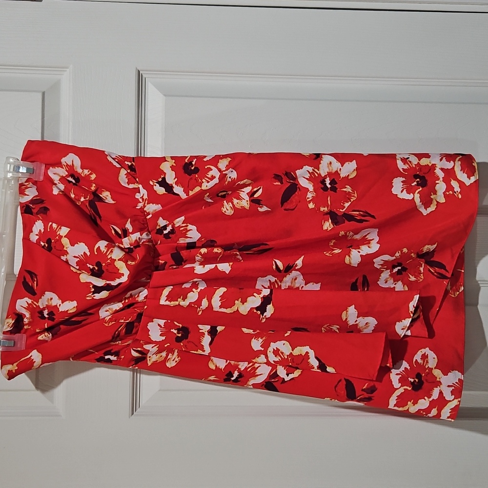 Strapless Floral Dress